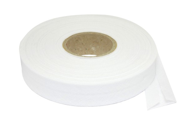 Bias Binding Tape, 20 m on a Spool, White