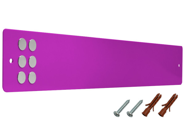 Metal Bars for Magnets incl. Connection Marterial + Magnets, Violet RAL 4008