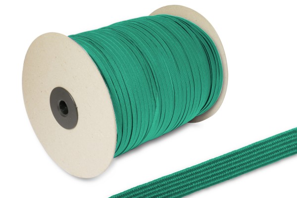 Flat Elastics on Spool 500 m, Dark Green