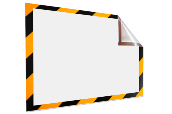 Magnetic Info Frame for DIN A4, 229 x 315 mm, Black-Yellow