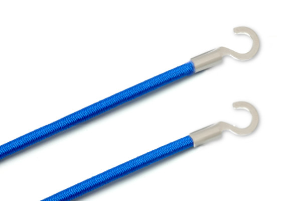 Elastics With Cable Lugs, Open, Aqua Blue