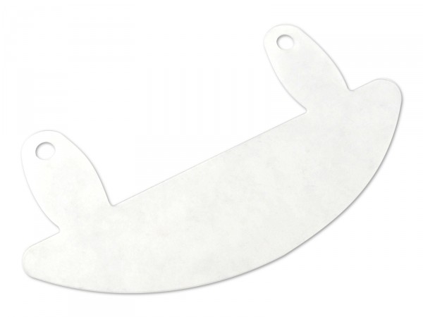 Plastic Fasteners, Half Round, Transparent, 122 mm